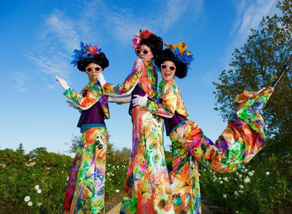 Shrinking Violets – stilts & musicians