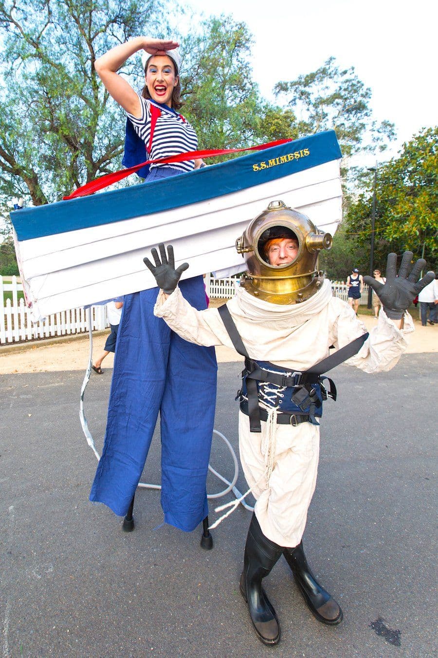 Comedy Stilt Boat & Diver