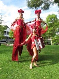 Flame Stilt walkers