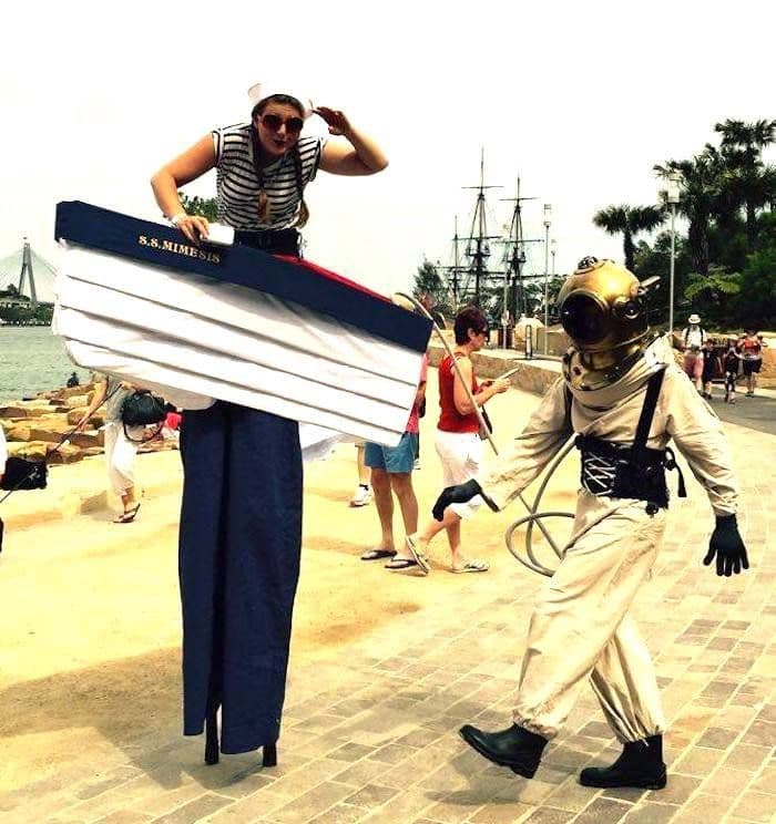Comedy Stilt Boat & Diver