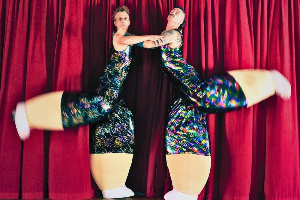 Bouncing Stilt Gymnast Squad
