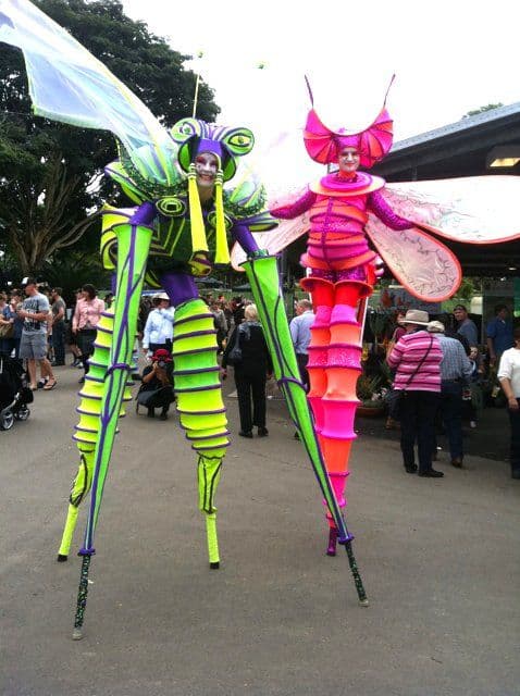 Solar Bugs – stilts & lights!