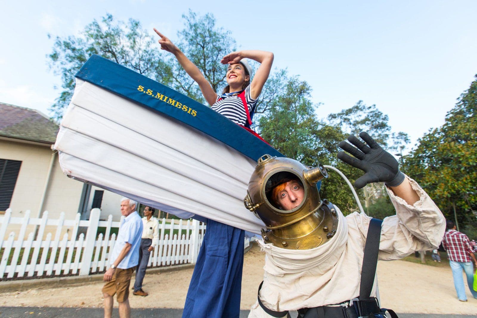 Comedy Stilt Boat & Diver