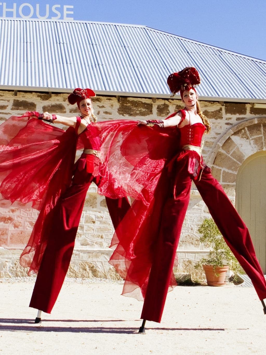 Flame Stilt walkers