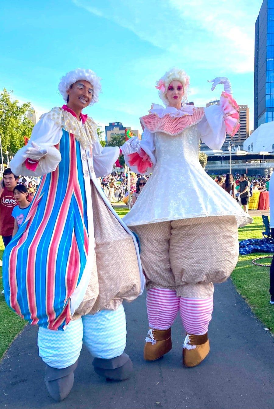 Sweet & Spice stilt walkers