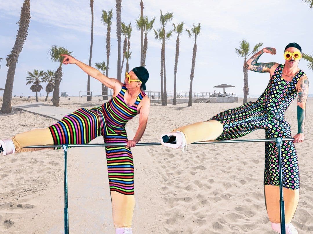 Bouncing Stilt Gymnast Squad