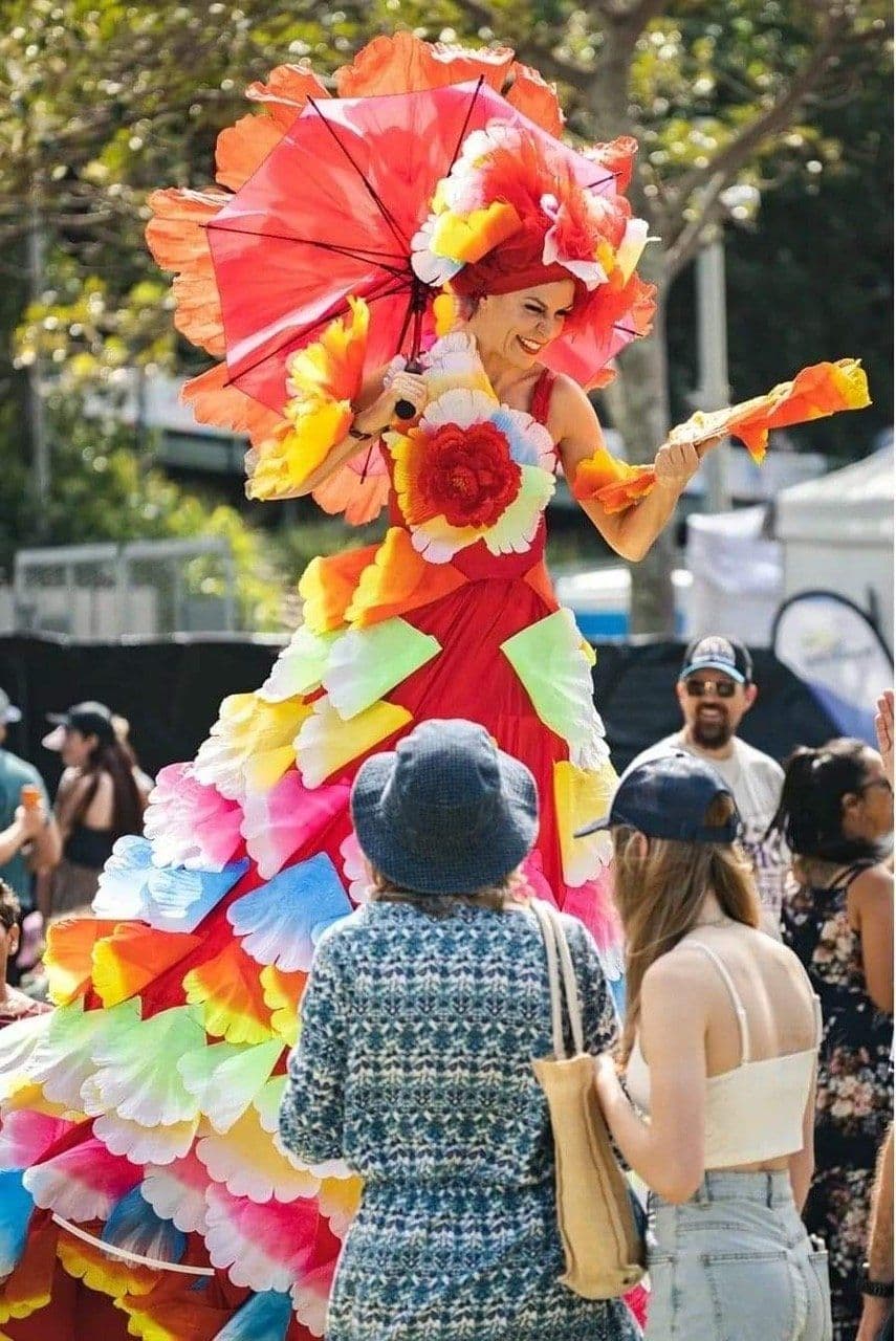 Happy Hibiscus on Stilts
