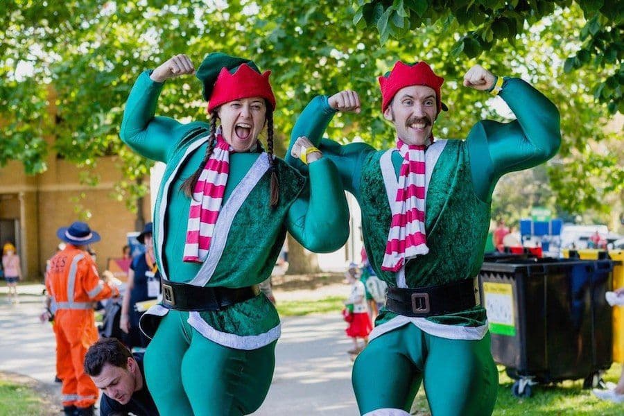 Bouncing Stilt Elves, Knox Carols, Melbourne