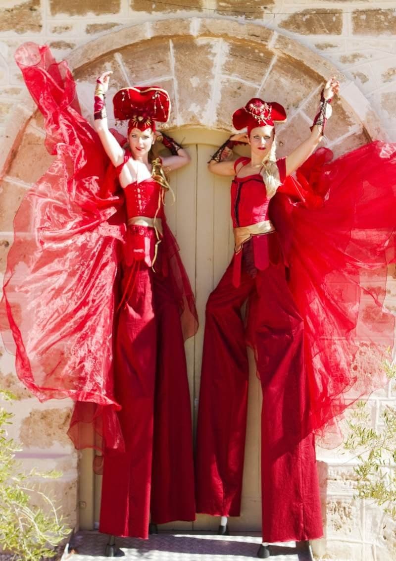 Flame Stilt walkers