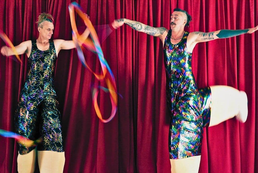 Bouncing Stilt Gymnast Squad