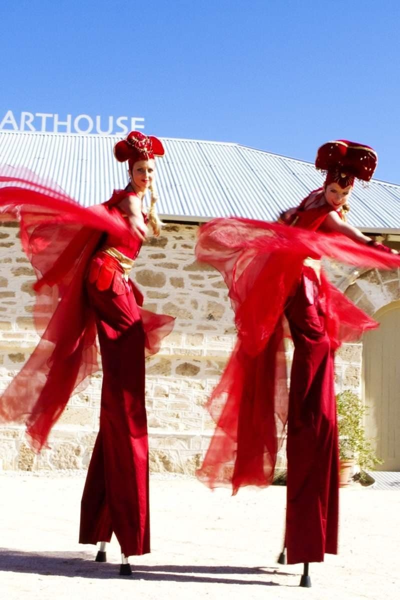 Flame Stilt walkers