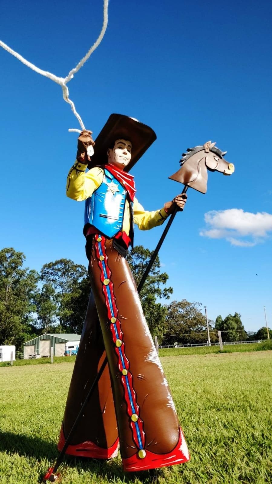 Stilt Cowboy & Hobby Horse