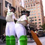 Stilt Cricketer duo